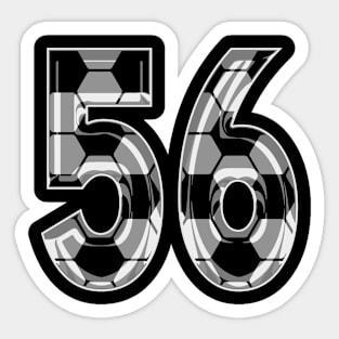 Soccer Number 56 Soccer Jersey #56 Soccer Mom Player Fan Sticker